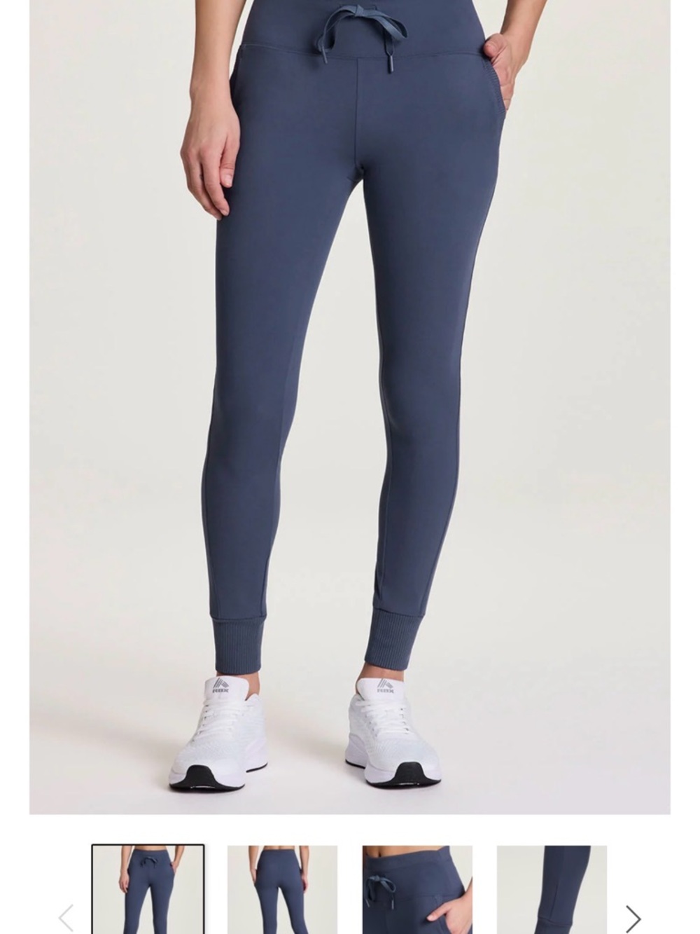 Avalanche Slim High-Waist Joggers in Slate Blue